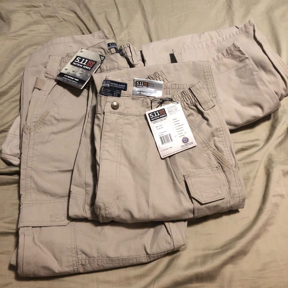 Men’s 5.11 tactical cargo pants khaki 4 pairs